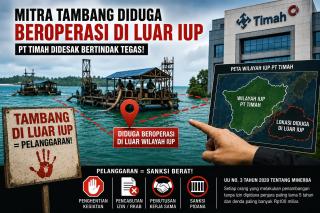 Dugaan Tambang di Luar IUP Jadi Sorotan, Publik Tunggu Sikap Tegas PT Timah